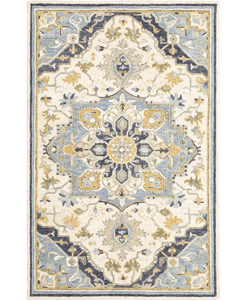 Jhb Design Garden GAR02 Blue 3'6" x 5'6" Area Rug