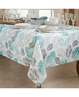 Saro Lifestyle Leaf Print Tablecloth