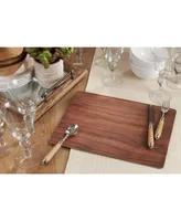 Saro Lifestyle Wood Print Placemat Set of 4