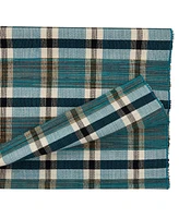 Saro Lifestyle Plaid Woven Water Hyacinth Table Runner