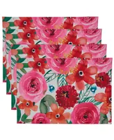 Saro Lifestyle Santa Monica Floral Placemat Set of 4