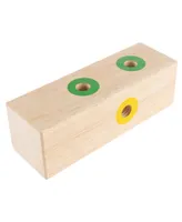 Hey Play Screw Block Toy - Kids Wooden Manipulative With Screws And Screwdriver - Fun Fine Motor Development Activity For Boys And Girls