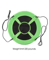 Hey Play Saucer Swing - 40" Diameter Hanging Tree Or Swing Set Outdoor Playground Or Backyard Play Accessory Round Disc With Adjustable Rope