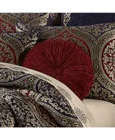J Queen New York Taormina Tufted Decorative Pillow, 15" Round