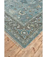 Feizy Ustad R6109 Slate 7'9" x 9'9" Area Rug