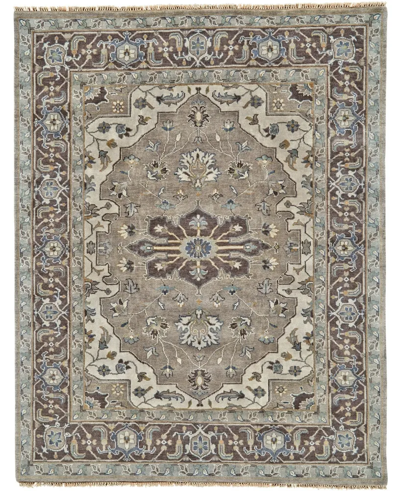 Feizy Ustad R6112 Ivory 5'6" x 8'6" Area Rug