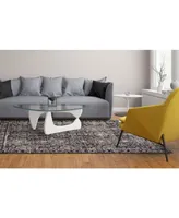 Feizy Prasad R3680 Charcoal 5' x 8' Area Rug