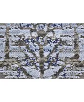 Feizy Gaspar R3834 Blue 2'10" x 8' Runner Rug