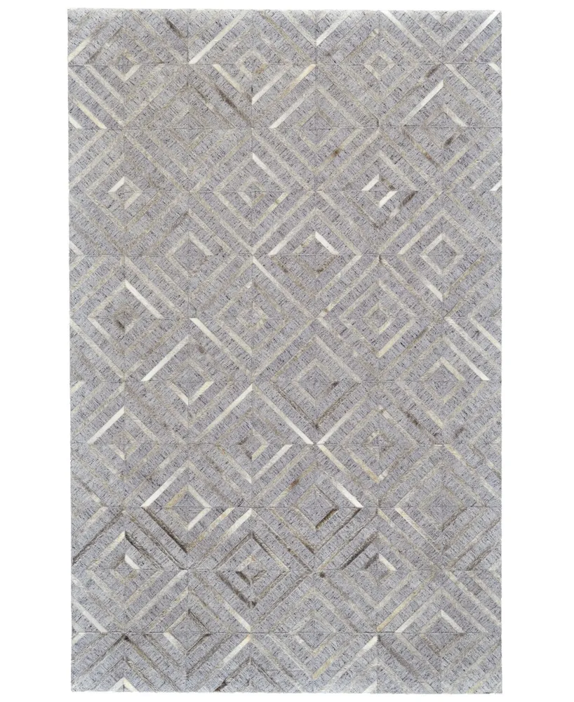 Feizy Fannin R0754 Gray 5' x 8' Area Rug