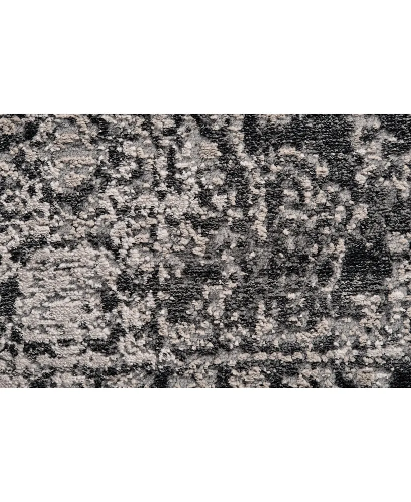 Feizy Prasad R3680 Charcoal 1'8" x 2'10" Area Rug