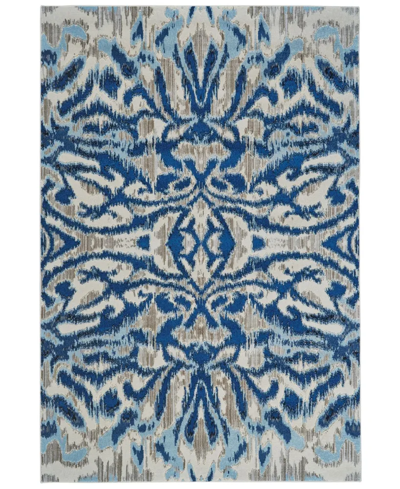 Feizy Milton R3467 Blue 6'7" x 9'6" Area Rug