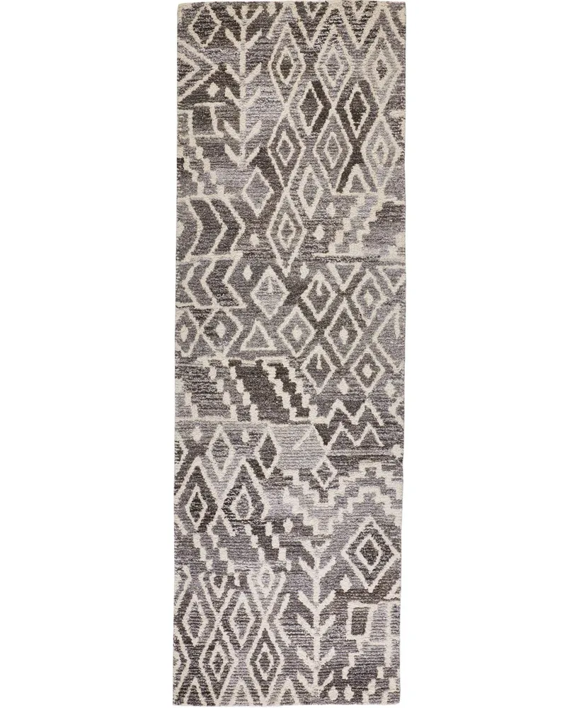 Feizy Asher R8771 Taupe 2'6" x 8' Runner Rug