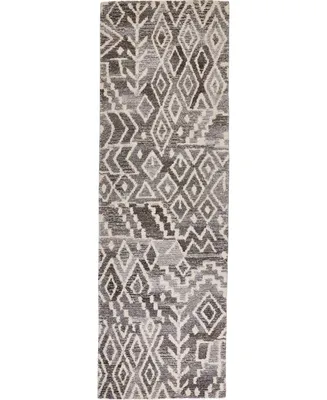 Feizy Asher R8771 Taupe 2'6" x 8' Runner Rug