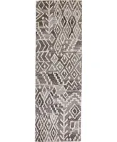 Feizy Asher R8771 Taupe 2'6" x 8' Runner Rug