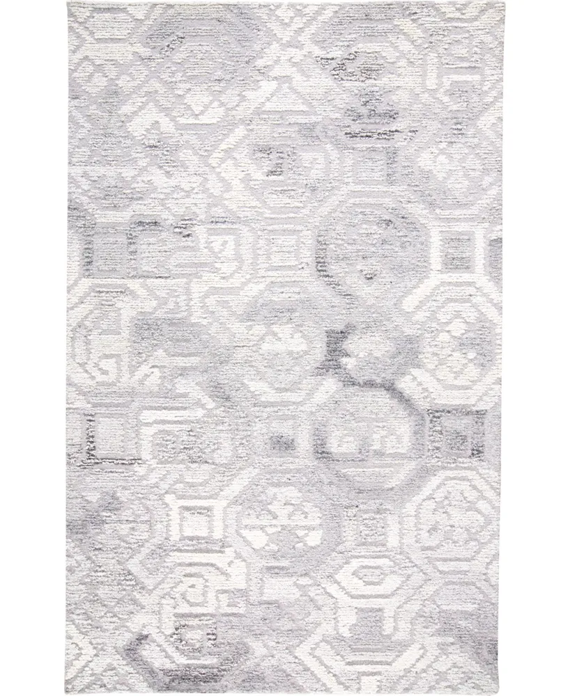 Feizy Asher R8772 Gray 5' x 8' Area Rug