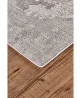 Feizy Prasad R3970 Gray 2'10" x 7'10" Runner Rug