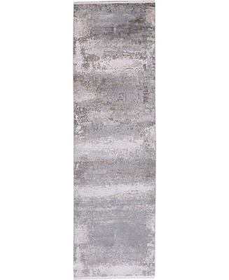 Feizy Cadiz R3888 Silver 3'1" x 10' Runner Rug