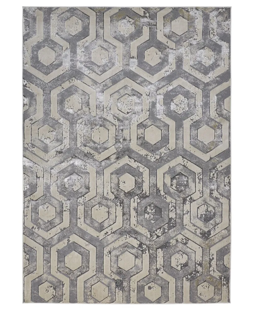 Feizy Micah R3046 Beige 6'7" x 9'6" Area Rug