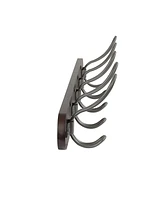 Spectrum Millbrook Wall Mount 5-Hook Wood Rack