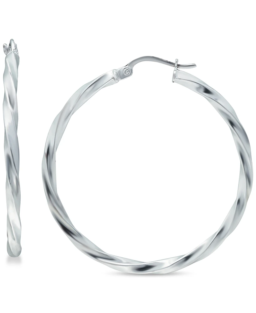 Giani Bernini Twist Hoop Earrings in Sterling Silver