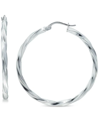 Giani Bernini Twist Hoop Earrings in Sterling Silver, Created for Macy's
