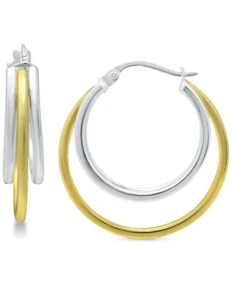 Giani Bernini Small Two-Tone Triple Hoop Earrings, 20mm, Created for Macy's