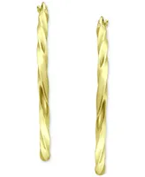 Giani Bernini Large Twist Hoop Earrings in 18k Gold-Plated Sterling Silver, 60mm, Created for Macy's