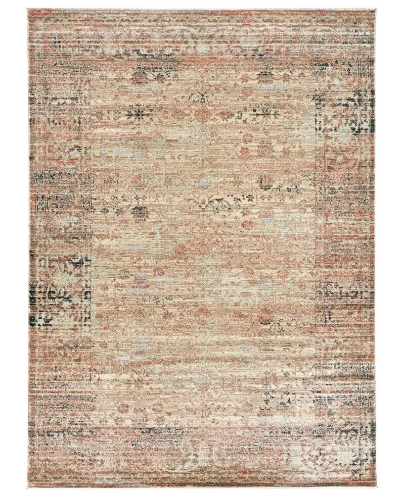 Km Home Silvano Sil- Beige 5'3" x 7'3" Area Rug