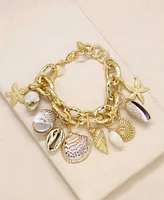 Ettika Mermaid Tears Shell and Gold - Tone Bracelet