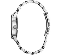 Disney by Citizen Ursula Diamond-Accent Stainless Steel & Black Ceramic Bracelet Watch 36mm - Silver