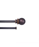 Kenney Fast Fit Easy Install Birkin 5/8" Decorative Window Double Curtain Rod