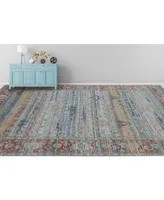 Amer Rugs Prairie Pre-4 Blue/ Rust 8' x 10' Area Rug