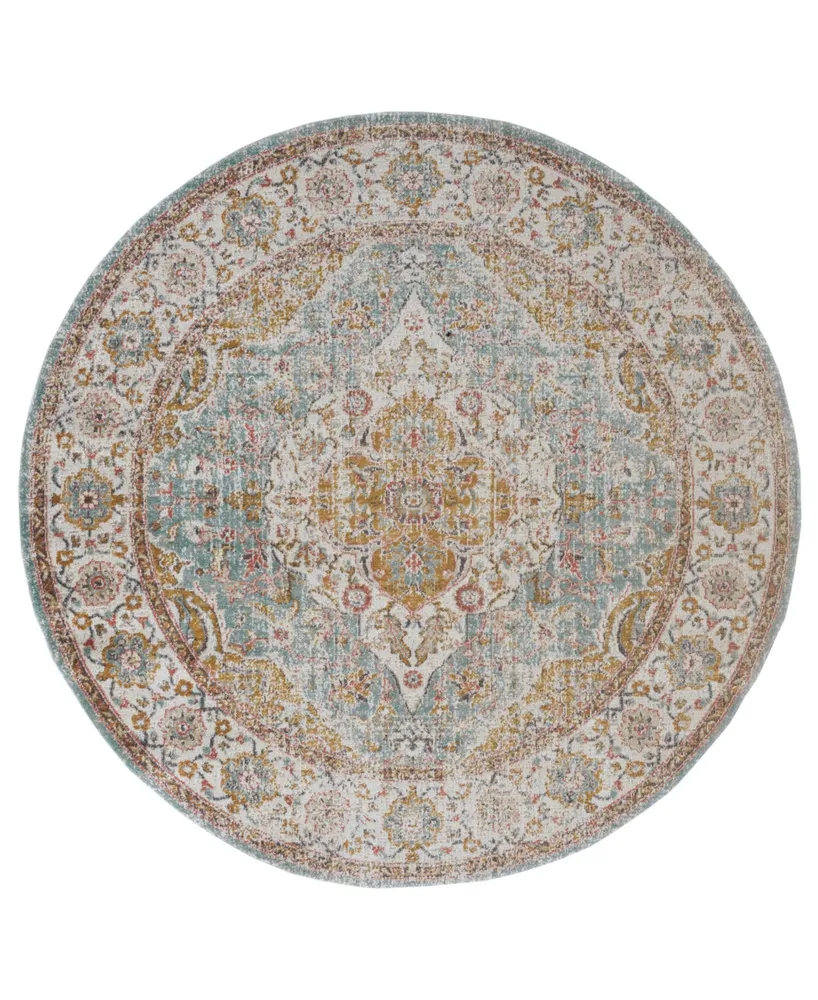 Amer Rugs Eternal Ete-3 Aqua/Ivory 6'7" Round Rug