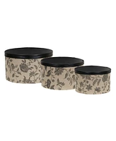 Round Hat Boxes, Set of 3