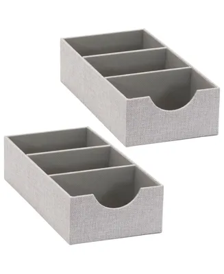 Household Essential 3 Compartment Organizer Tray 2 Pack