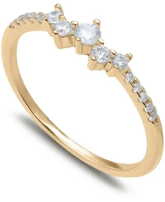 Giani Bernini Cubic Zirconia Scattered Band 18k Gold-Plated Sterling Silver, Created for Macy's