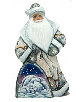 G.DeBrekht Woodcarved Hand Painted Polar Cubs Dancing Santa Figurine