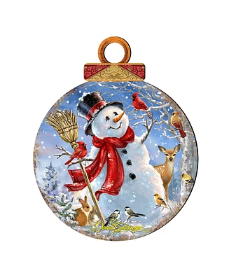 Designocracy by Dona Gelsinger Frosty Forest Friends Ornament