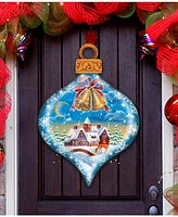 Designocracy Winter Drop Ornament Christmas Door Hanger