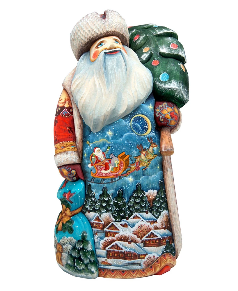 G.DeBrekht Woodcarved Hand Painted Up and Away Figurine