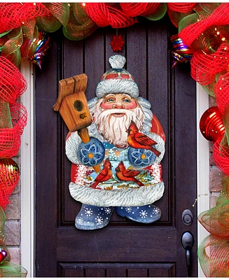 Designocracy Holiday Bird Christmas Door Hanger