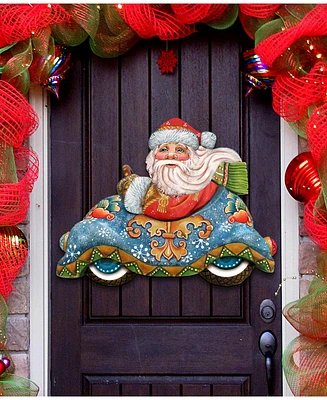 Designocracy Santa in The Car Christmas Door Hanger