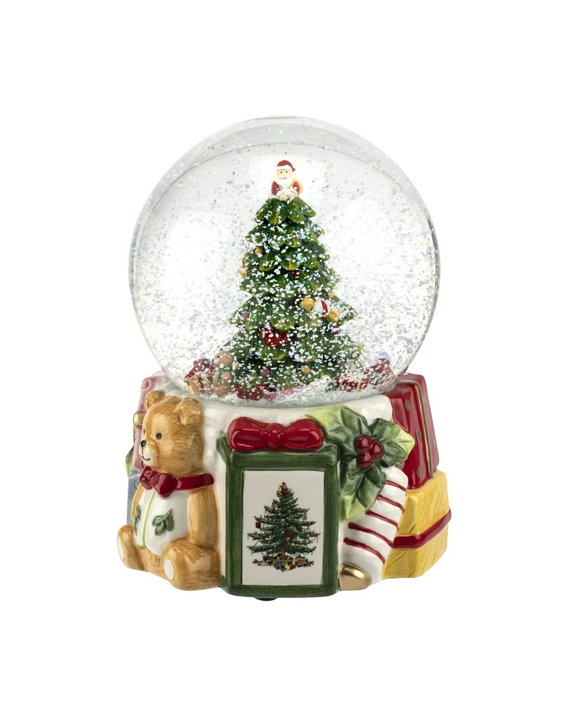 Spode Christmas Tree Musical Snow Globe