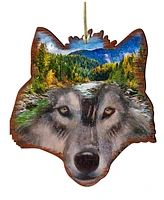 Designocracy Winter Wolfs Scenic Wooden Decor