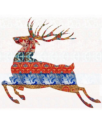 Designocracy Prancing Deer Wooden Decor