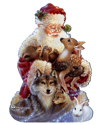 Designocracy by Dona Gelsinger Santa Little Friends Wall and Door Hanger