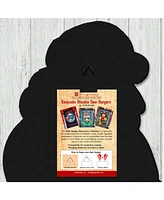 Designocracy Northern Light Santa Christmas Door Hanger