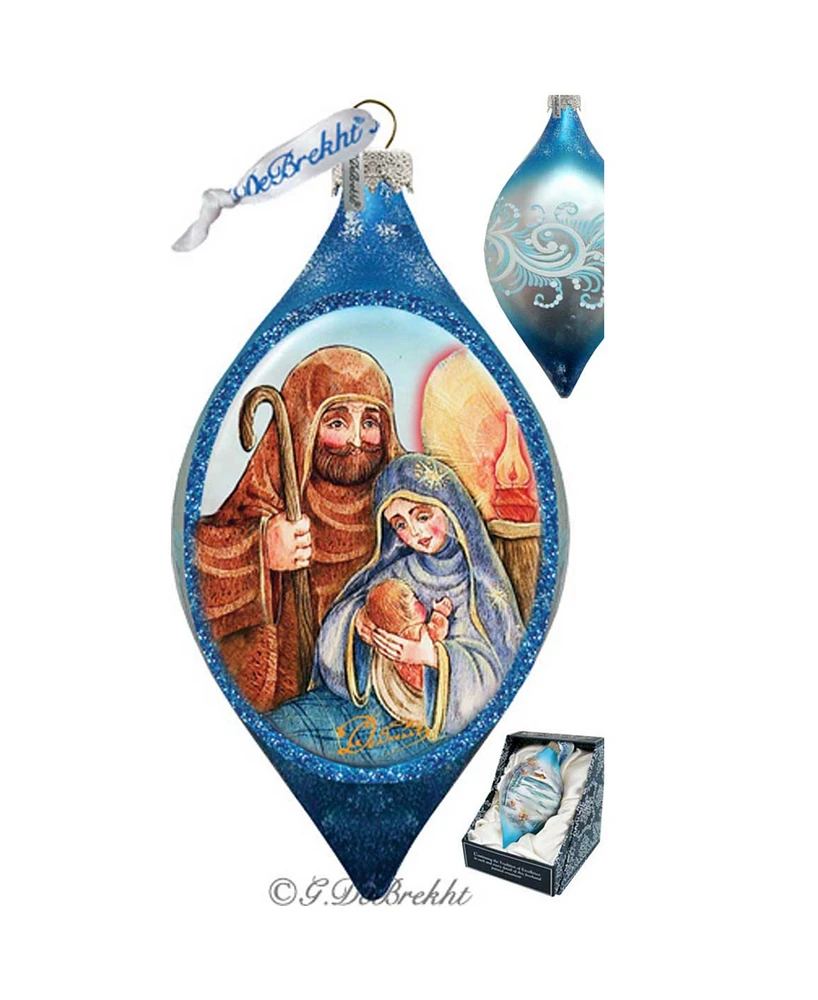 G.DeBrekht Nativity Red Drop Ornament