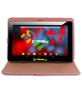 Linsay New 10.1" Tablet Octa Core 128GB Bundle with Leather Case Newest Android