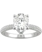 Charles & Colvard Moissanite Pear Engagement Ring (2-3/8 ct. t.w. Dew) 14k White Gold